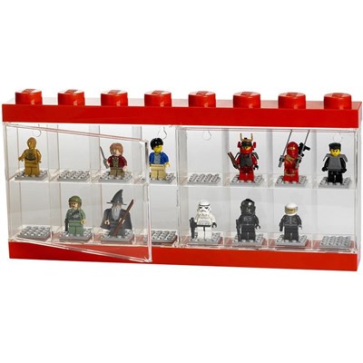LEGO-minihahmojen vitriini 16 figuurille, musta