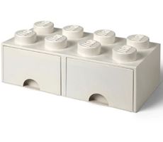 LEGO säilytyspalikka 8 nuppia, valkoinen