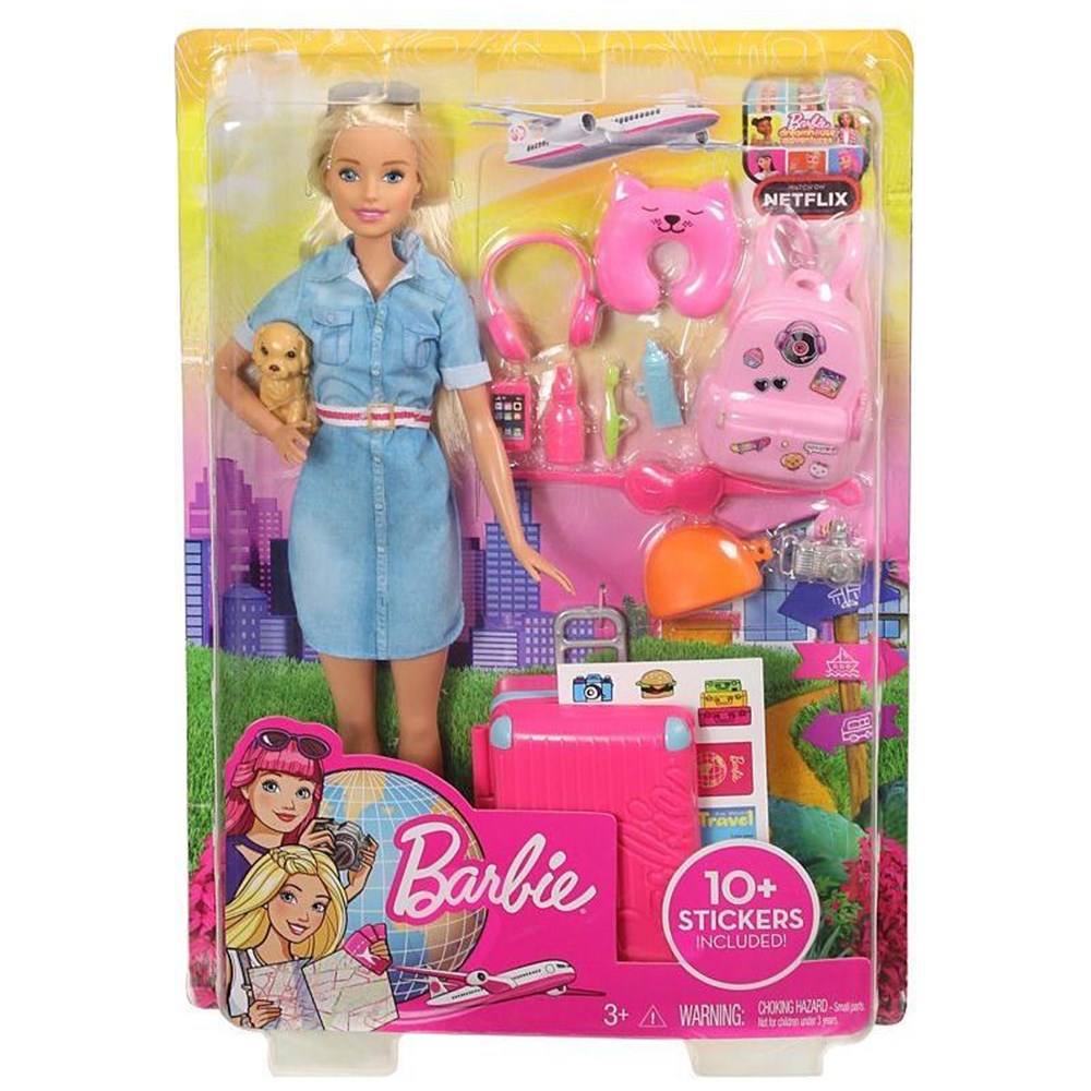 Barbie Travel Doll Blonde with Puppy