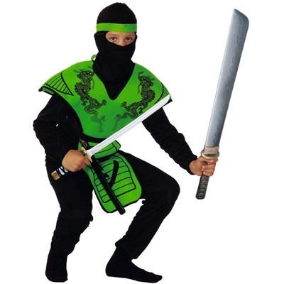 Vihreä Ninja Taistelija, puku 120 cm