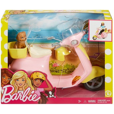 Barbie Moped, Scooter Toy with Puppy