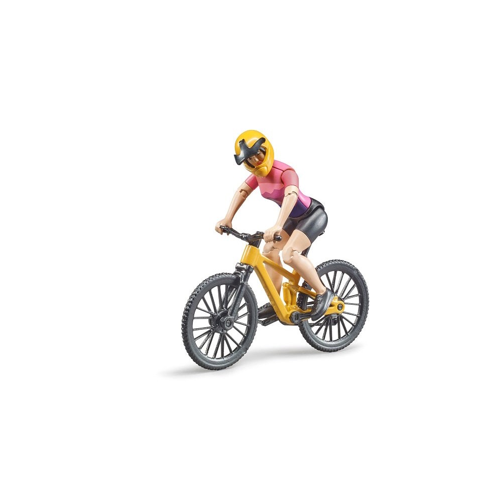 bworld mountain bike with female cyclist