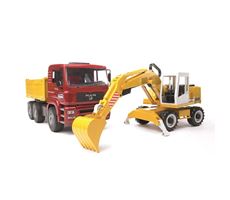 MAN TGA Construction truck and Excavator