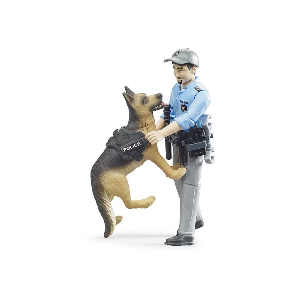 bworld police officer with dog