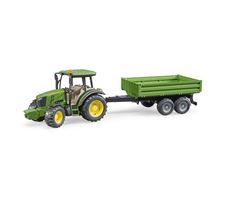 John Deere 5115 M with tipping trailer