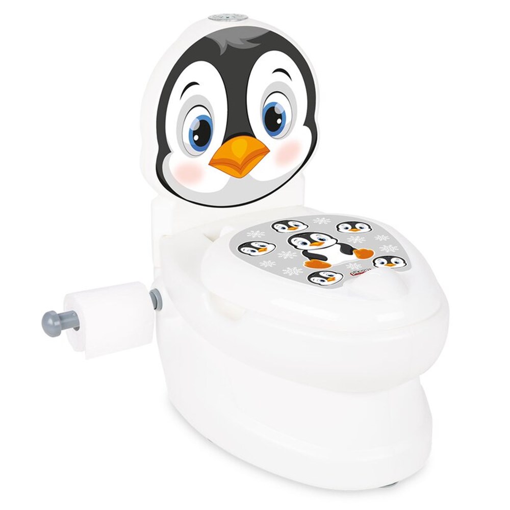 Toilet træner med lys og lyd, Pingvin